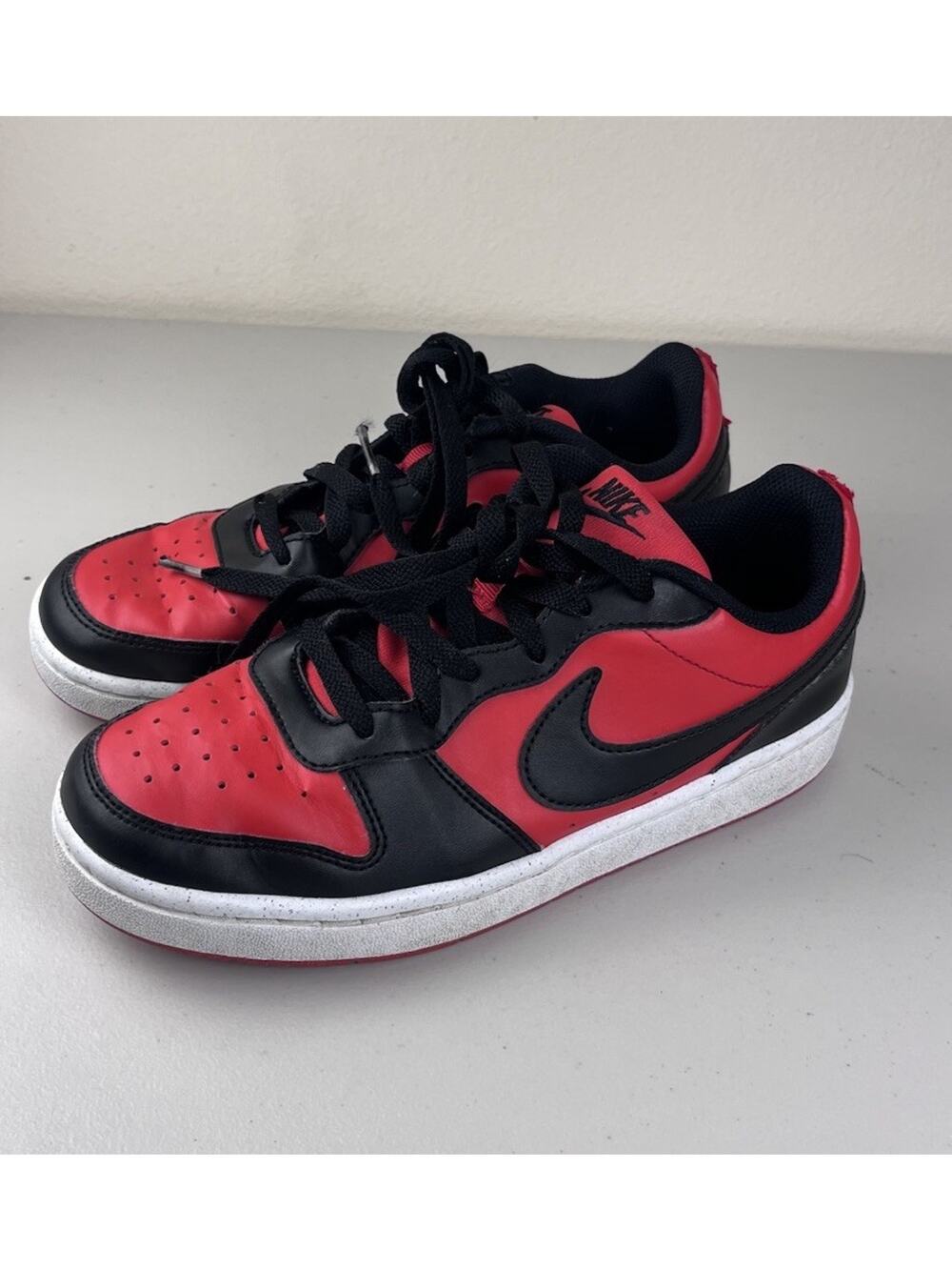 Nike Court Low Youth 6Y Red Black Sneakers DV5456-600 Women’s 7.5